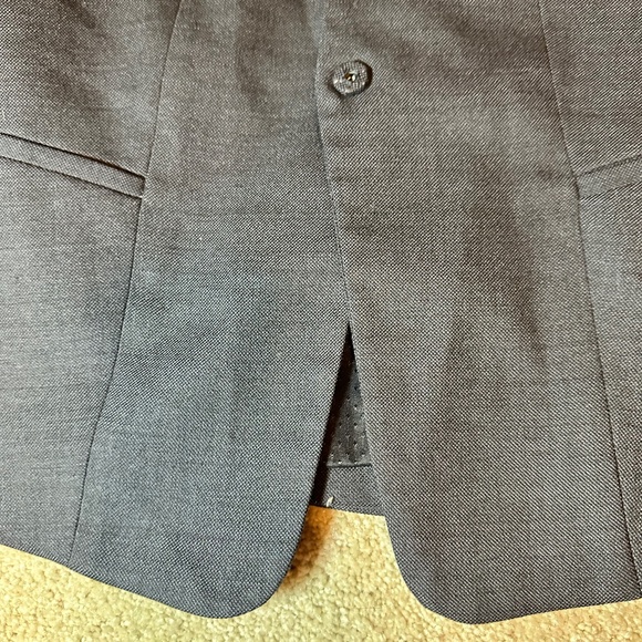 Ann Taylor cropped lined navy blue blazer 0P - Picture 4 of 7